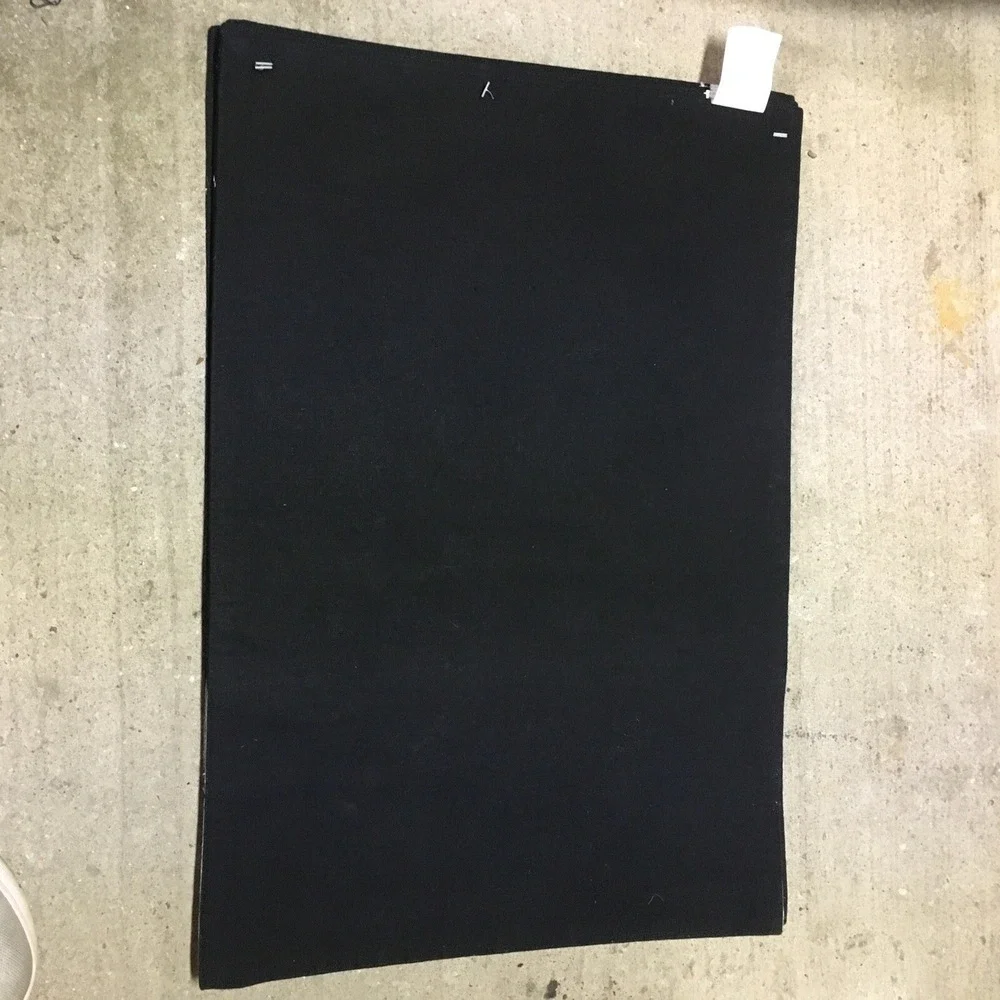 Embroidered 4 Black and White Cloth Color Block Placemats 19 inches  X 13 inches